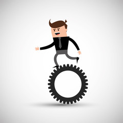 Businessman design. business icon. cartoon concept