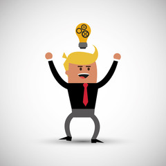 Businessman design. business icon. cartoon concept