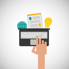 technology design. laptop illustration. media icon