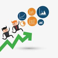 Project design. Businessman icon. Infographic concept