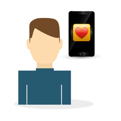 wearable technology design. social media icon. smartphone concep, vector illustration