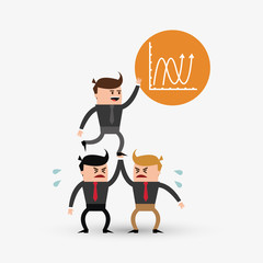 Fototapeta premium Project design. Businessman icon. Infographic concept