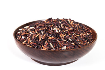 Rice berry on white background