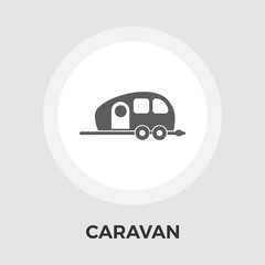 Caravan Flat Icon