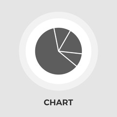 Chart flat single icon.