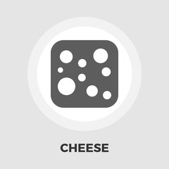 Cheese flat icon.