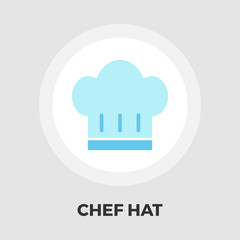 Chef hat flat icon.