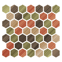 Fototapeta premium Grunge geometric hexagon pattern