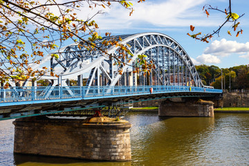Vistula River in the historic city center of Krakow, Poland