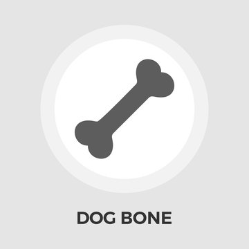Dog bone flat icon.