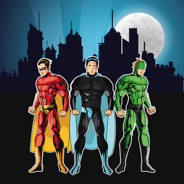 Superhero design. Superman icon. Costume illustration