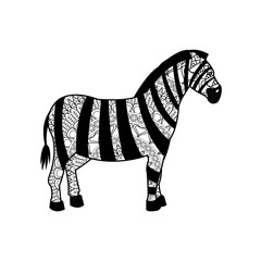 Animal design. Adult coloring concept. white background