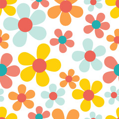 Seamless spring flowers pattern