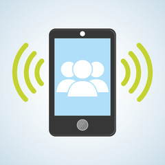 Smartphone design, contact and technology concept, editable vector