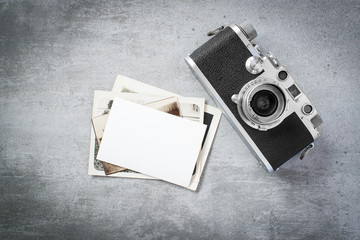 Vintage photos and old camera
