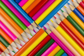 Fototapeta premium Crayons as background picture.