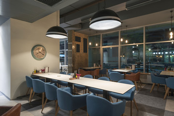 Interior of an empty restaurant