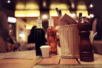 view of the restaurant warm toning