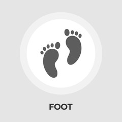 Foot vector flat icon