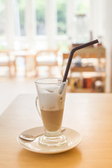  Latte Layer Coffee on wood table