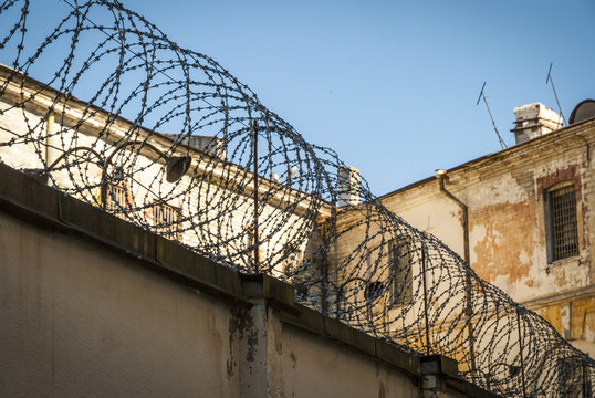 Barbed wire fence of Patarei prison