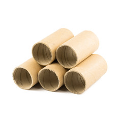 Tissue core isolated on the white background.