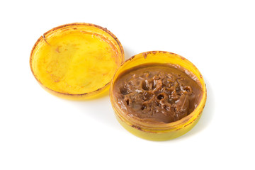 Used solder wax isolated on white background