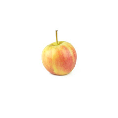 Red yellow apple on white background