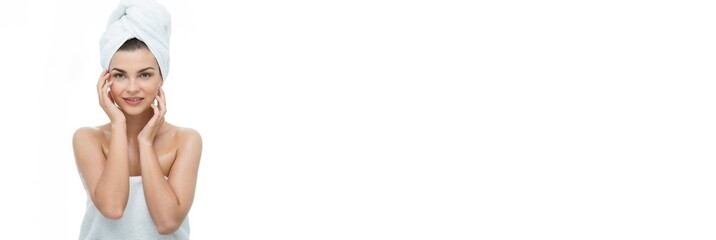 Relaxed attractive woman after bath