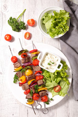 grilled beef and vegetable