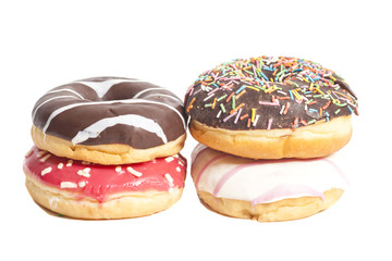 Assorted Donuts isolated on a white background