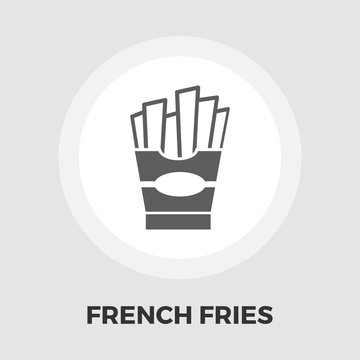 French fries flat icon