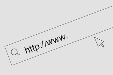 Web link background. Search window in browser