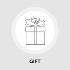 Gift box flat icon