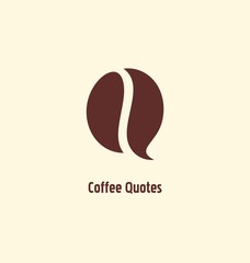 Coffee bean symbol template