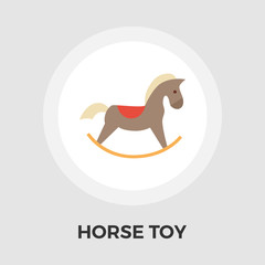 Horse toy vector flat icon