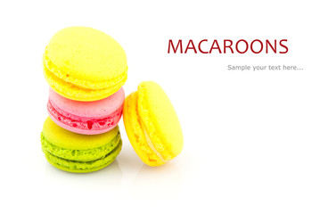 Macaroon on white