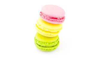 Macaroon on white