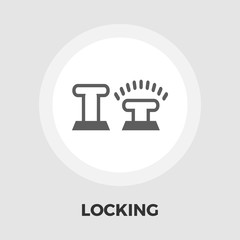 Lock car doors flat icon
