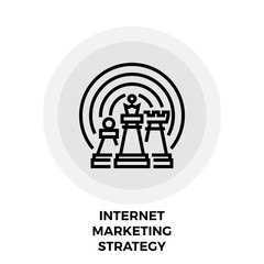 Internet Marketing Strategy Line Icon