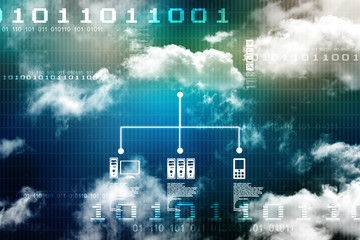 2d illustration technology background