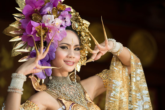 An elegant Lanna woman ChiangMai North Thailand. 