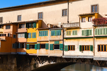 Fototapeta na wymiar Close up view of Ponte Vecchio, Florence, Italy