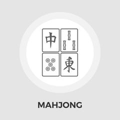 Mahjong vector flat icon