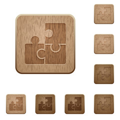 Puzzle wooden buttons