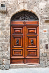 Old wooden door