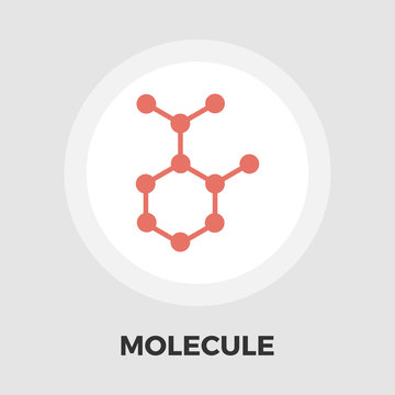 Molecule icon flat