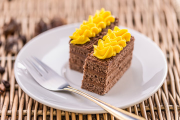 Two chocolate cake