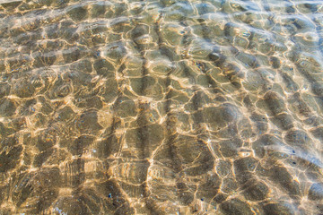 Fototapeta na wymiar Clear water of Tyrrhenian sea. Italy