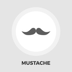 Mustache icon flat